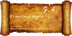 Franciscy Anett névjegykártya